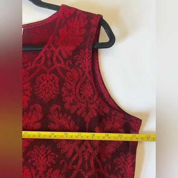 Coldwater Creek Set Cardigan Jacket & Tank Red Slinky Knit Travel Elegant EUC 1X - Picture 9 of 10